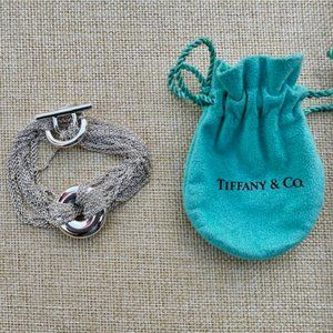 Tiffany & Co Sterling Silver Multi Strand Chain Toggle Bracelet